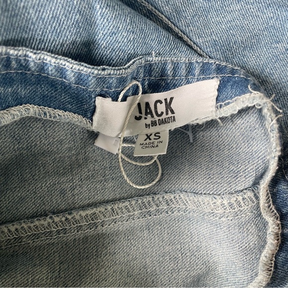 Jack by BB Dakota Denim Mini Dress Skirtall New 100% cotton without tags xs - Picture 4 of 8